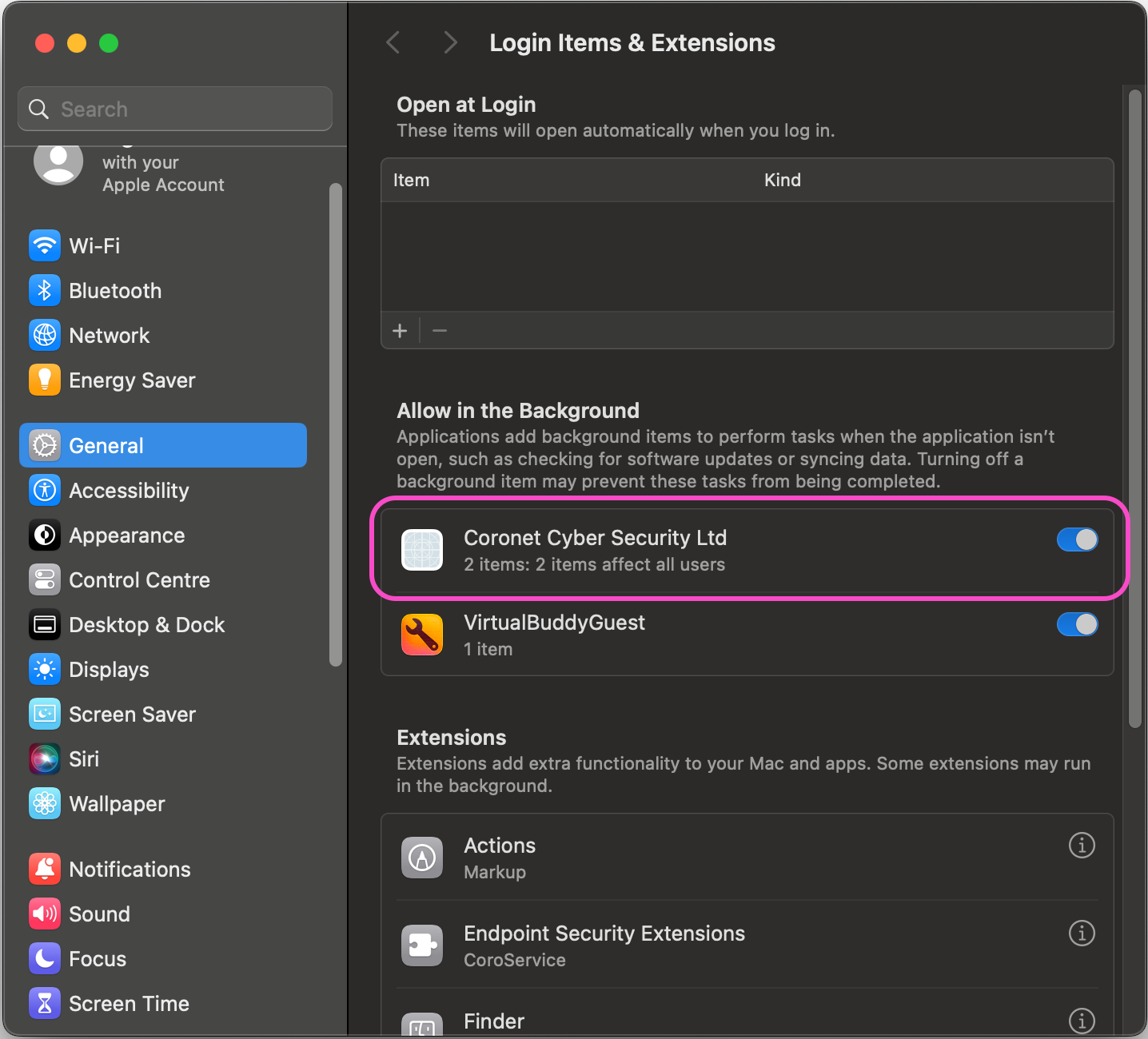 Allow Coro in the background