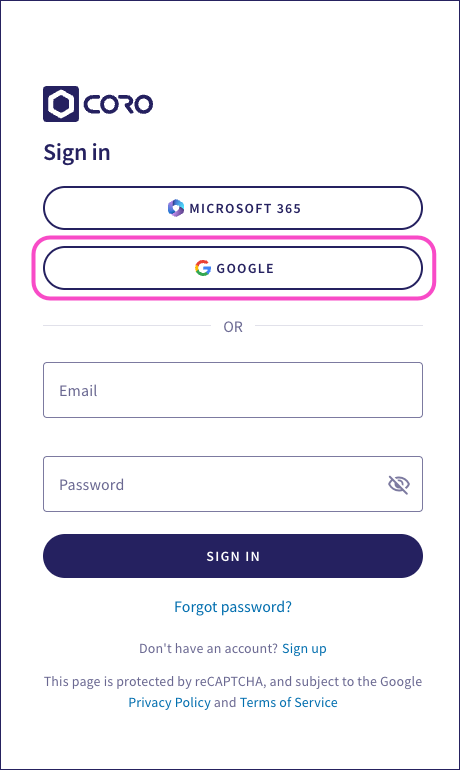 Google sign-in