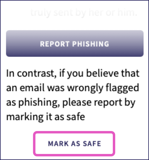 Coro add-in for Outlook Mark as safe