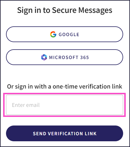 One-time sign-in