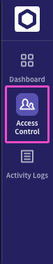 Access Control sidebar button