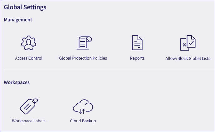 Global settings