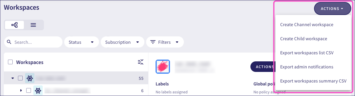 MSP Actions