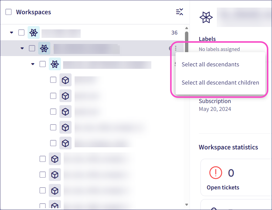 Hierarchy view channel bulk