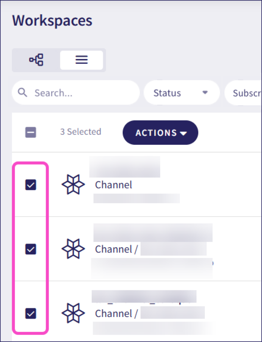List view bulk