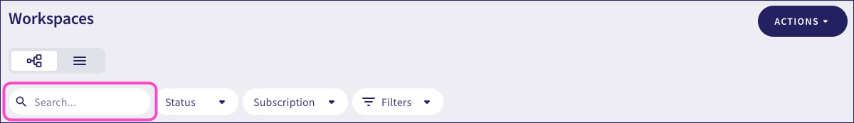 Filter and search workspaces