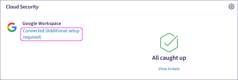 Cloud Application connection status