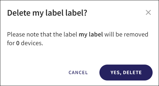 Delete label
