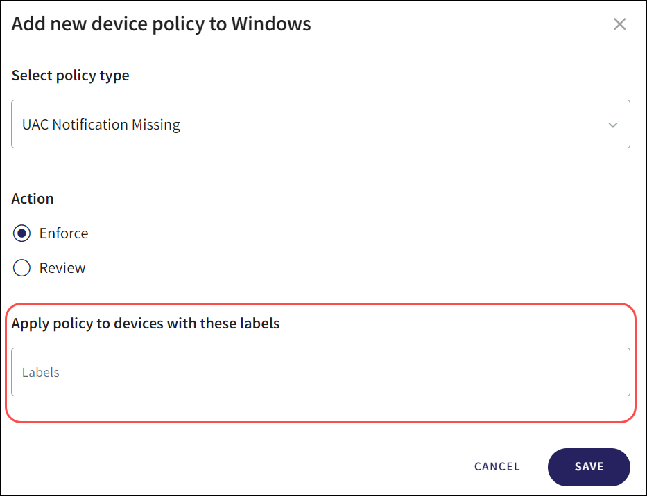 Add new device policy to Windows