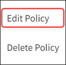Edit policy option