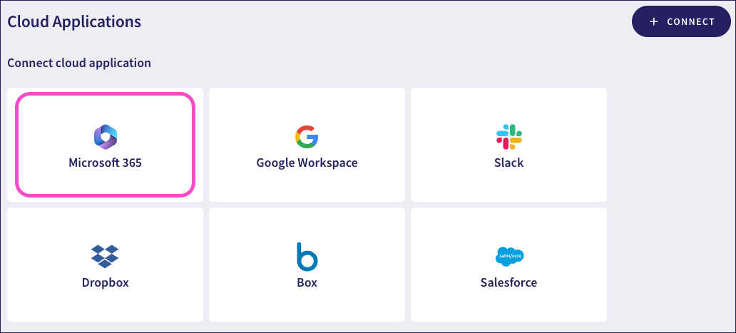 Cloud Applications page