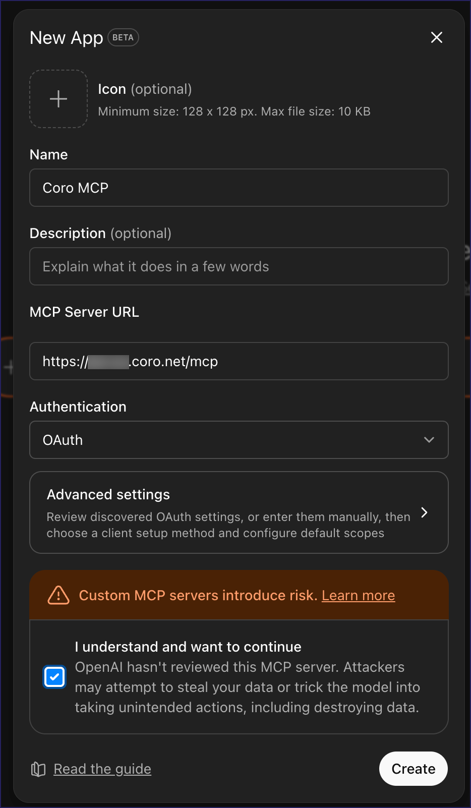 ChatGPT's New App dialog