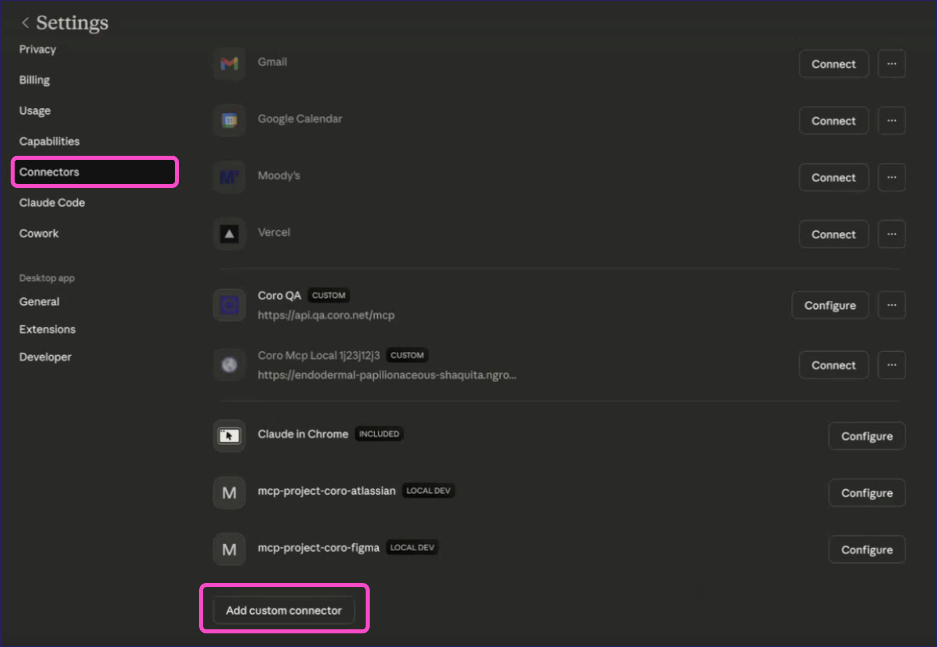 Adding a new custom connector