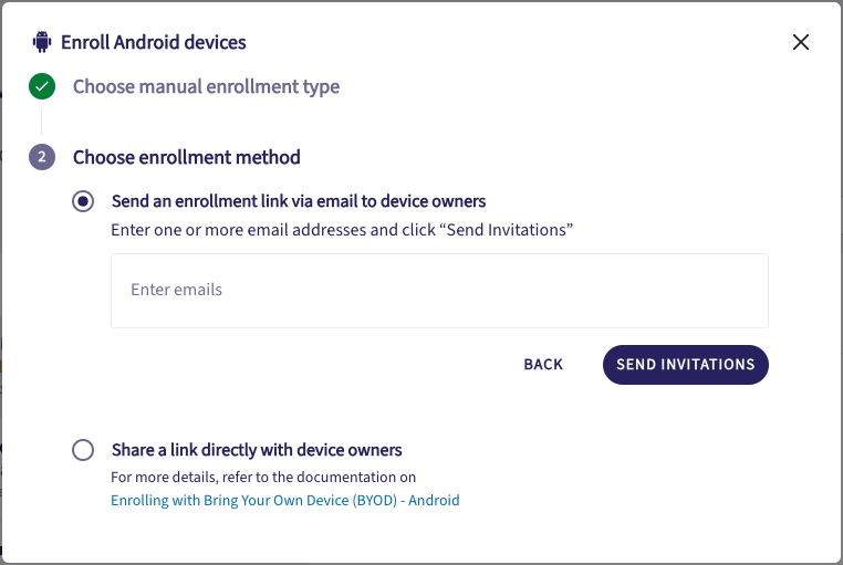 Enroll a BYOD Android device