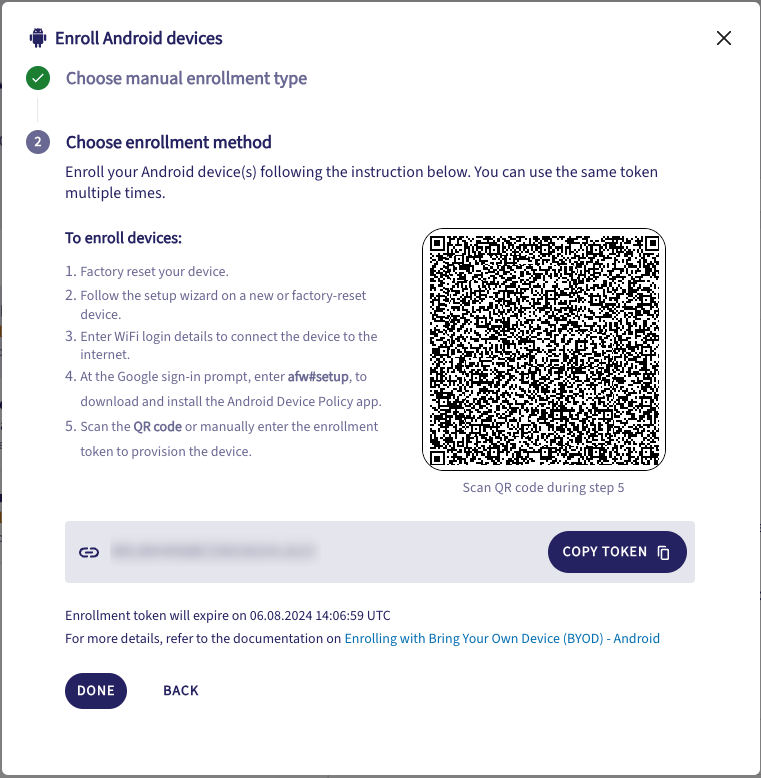 Enroll a company-owned Android device