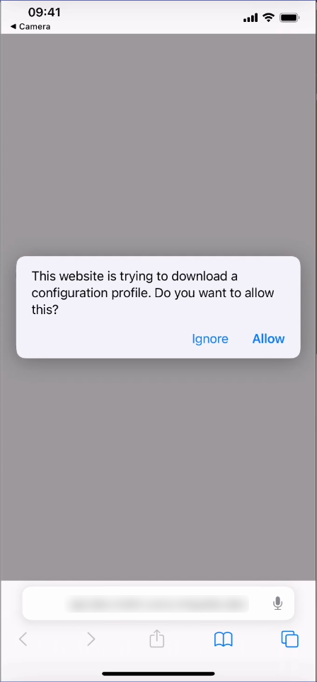 Enrollng an iOS device as BYOD