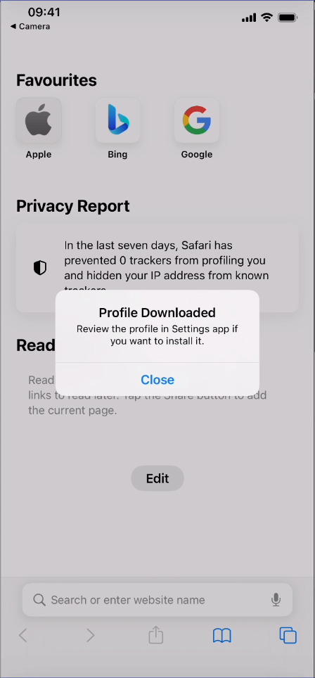Enrollng an iOS device as BYOD
