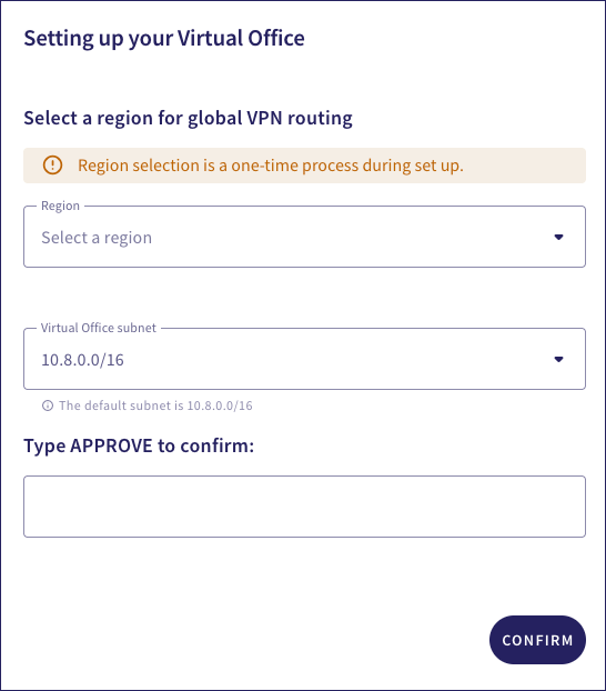 Select a region