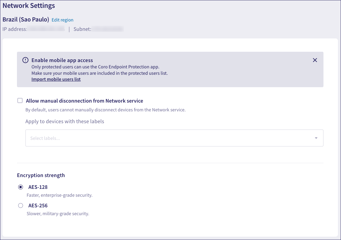 Network Settings