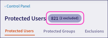 The Protected Users indicator