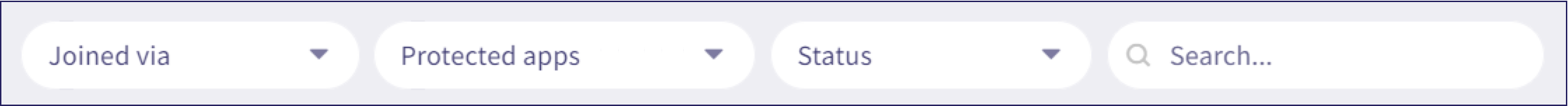 Protected users menu options