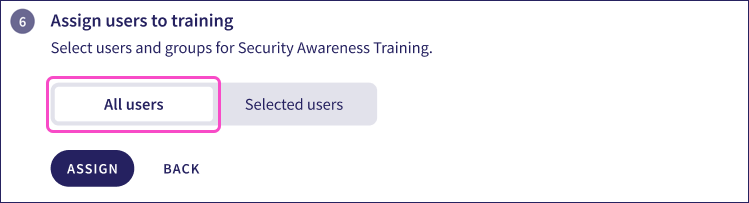 SAT activate dialog step 7 - all users