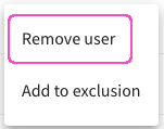 Protected users menu remove option