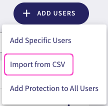 Import a users CSV file