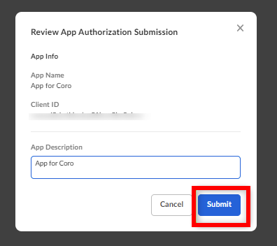 Review app submission