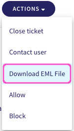 Download eml file