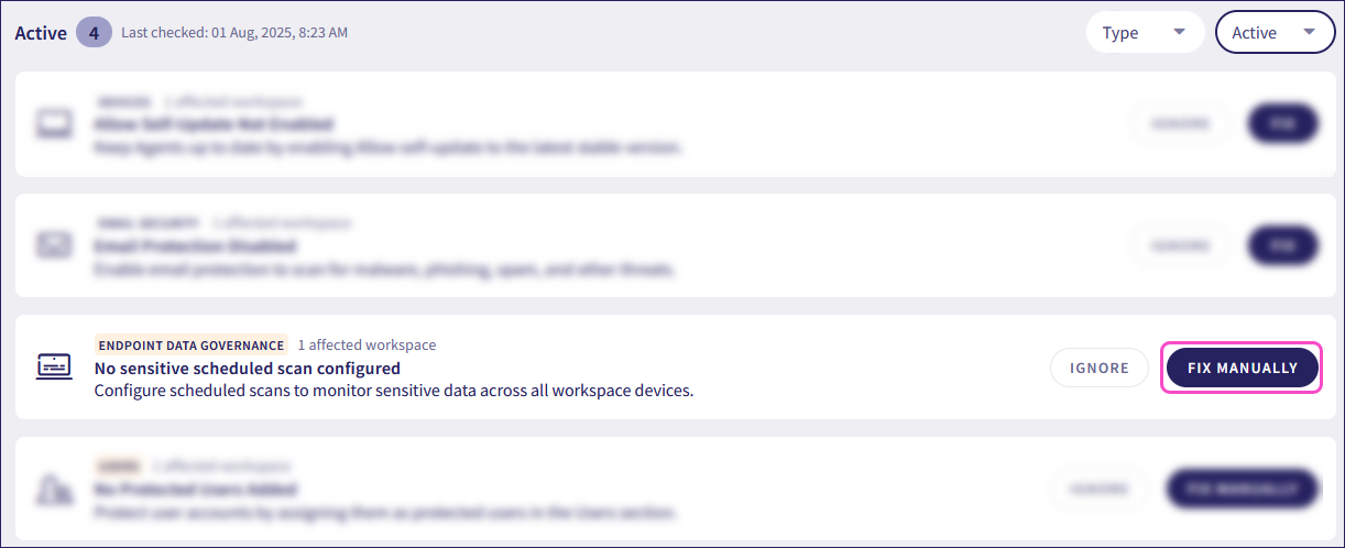 Security gap fix manually