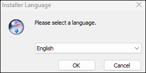 Install wizard choose language