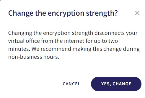 Confirm encryption strength