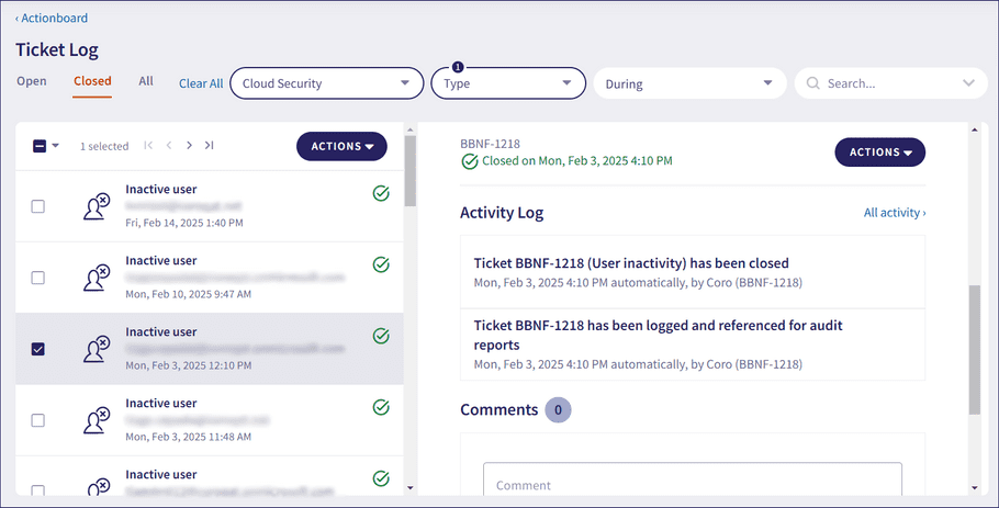 Activity Log