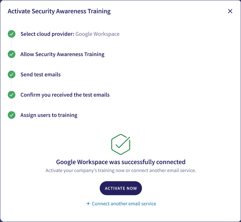 SAT activate dialog complete - ready to activate