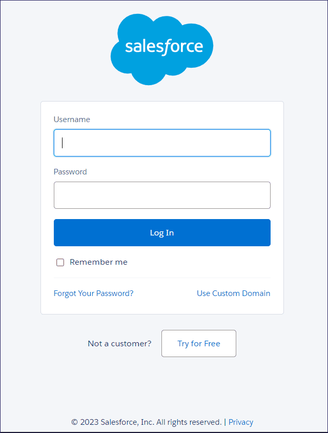 Salesforce login