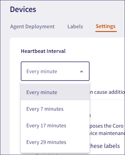 Heartbeat interval