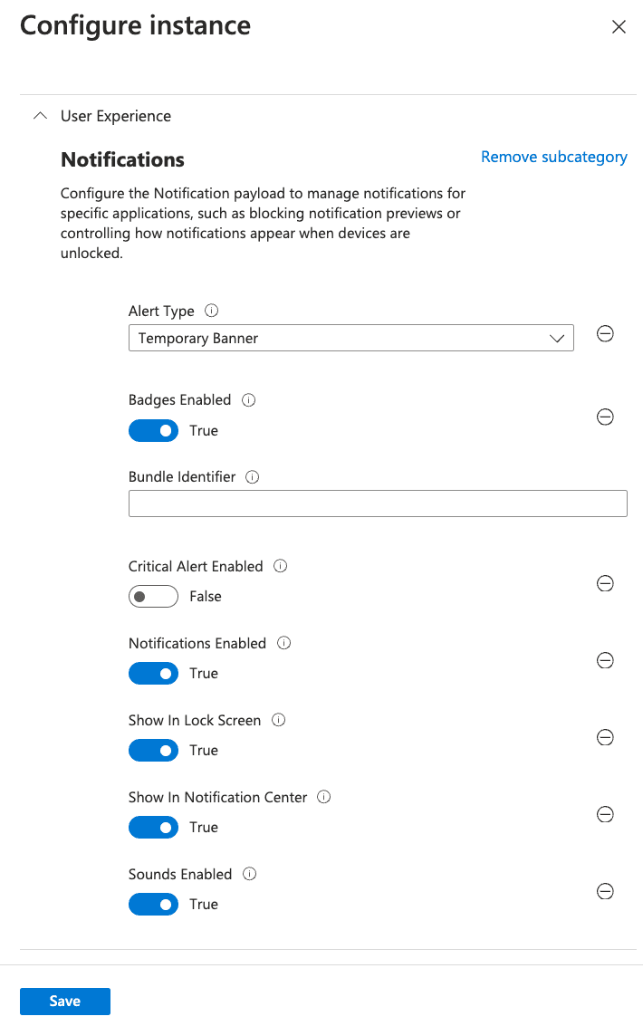 Create profile dialog - Assignments