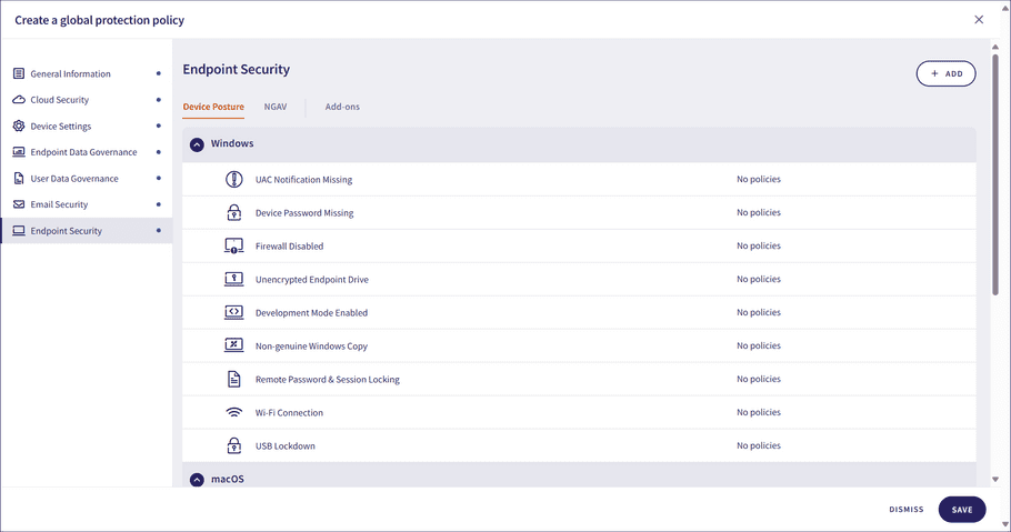 Endpoint Security policy