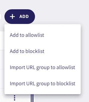 add to allow/block lists