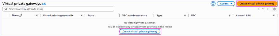 Create virtual private gateway