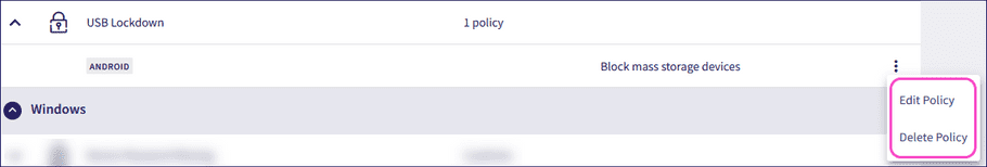 Manage USB Lockdown policies
