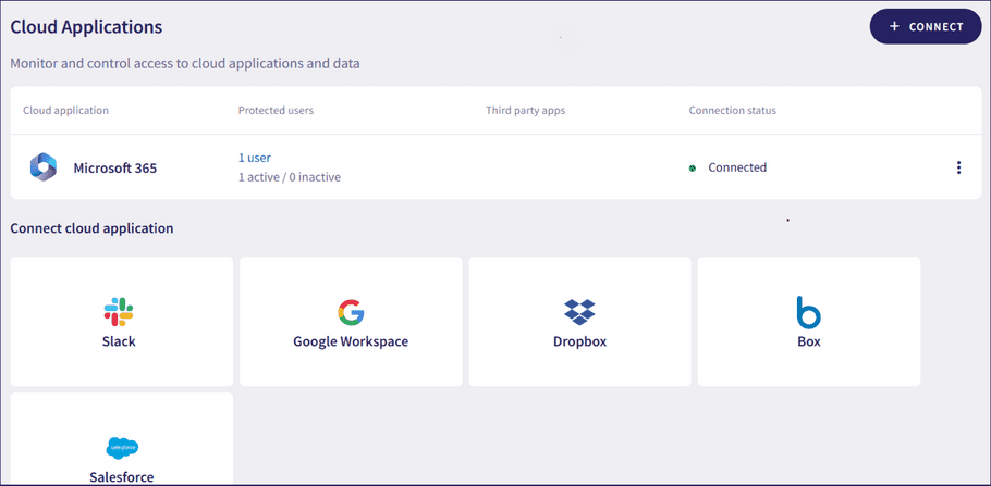 Cloud Applications page