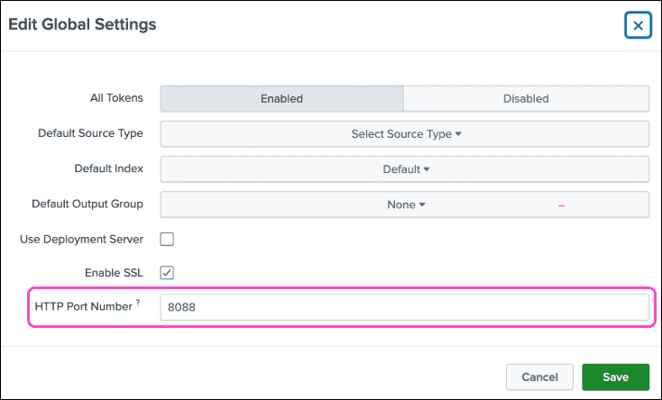 HTTP Port Number