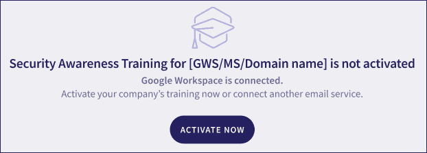 SAT settings tab - activation banner