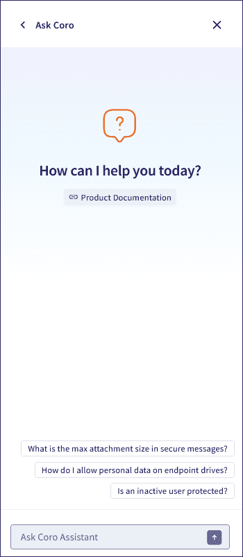 Coro AI Ask Coro panel