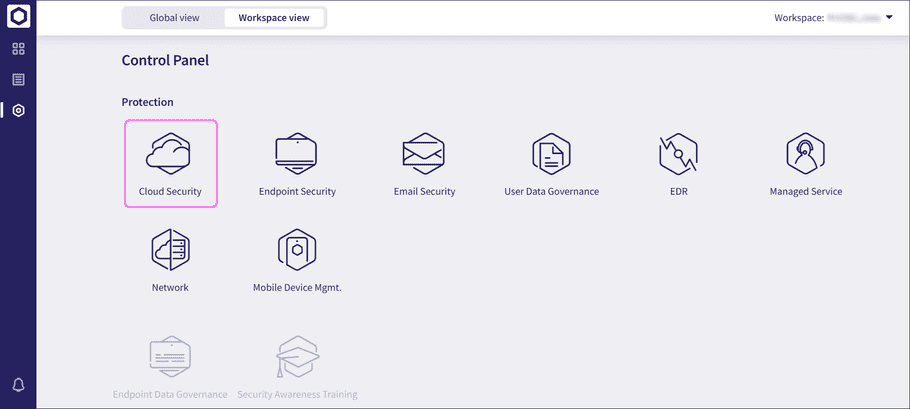 Control Panel Cloud Security icon
