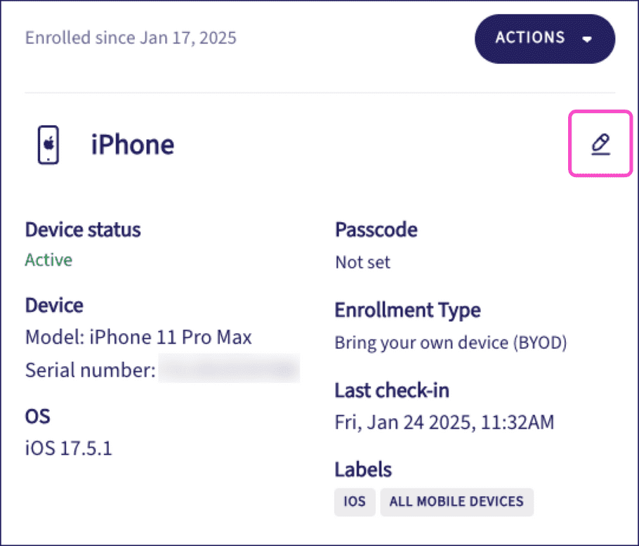 Edit a device name