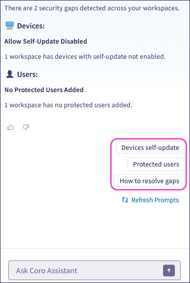 Security Gaps overview more details