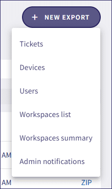 new export button